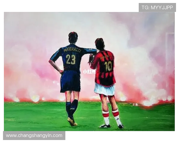 足球明星的油画艺术魅力展现与球场风采交融的视觉盛宴